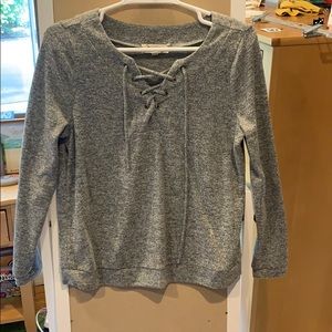 Long Sleeve Cross Up Top